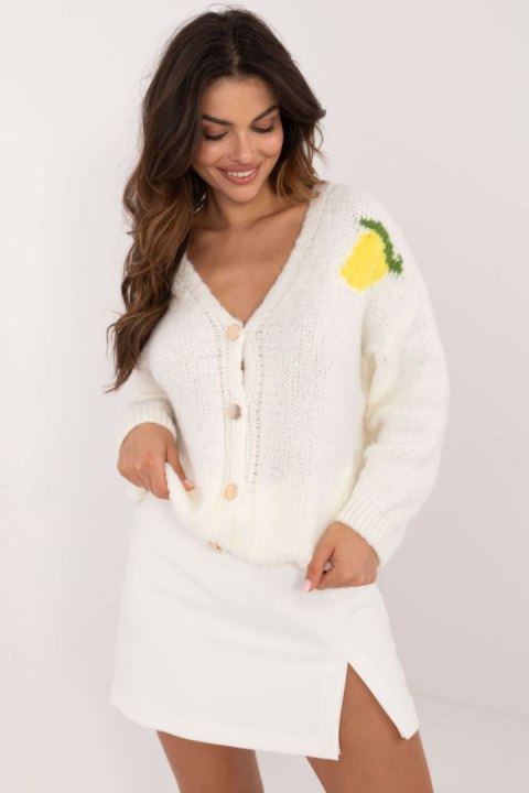Sweter Damski Model MI-SW-2108.92 Ecru - Italy Moda - uniwersalny Sweter Damski Model MI-SW-2108.92 Ecru - Italy Moda - uniwersalny