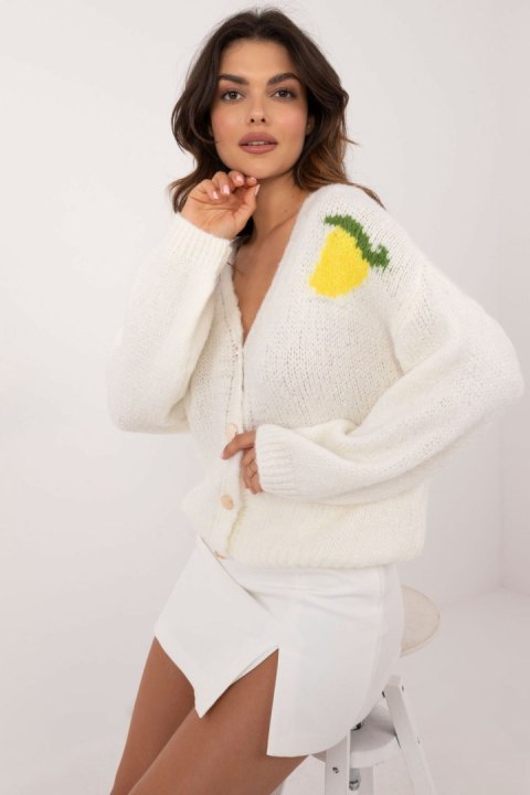 Sweter Damski Model MI-SW-2108.92 Ecru - Italy Moda - uniwersalny Sweter Damski Model MI-SW-2108.92 Ecru - Italy Moda - uniwersalny