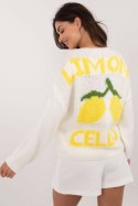 Sweter Damski Model MI-SW-2108.92 Ecru - Italy Moda - uniwersalny Sweter Damski Model MI-SW-2108.92 Ecru - Italy Moda - uniwersalny