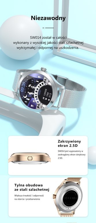 SMARTWATCH DAMSKI G. Rossi SW014-4 gold (sg009d) SMARTWATCH DAMSKI G. Rossi SW014-4 gold (sg009d)