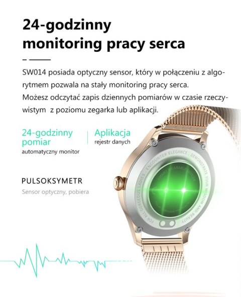 SMARTWATCH DAMSKI G. Rossi SW014-4 gold (sg009d) SMARTWATCH DAMSKI G. Rossi SW014-4 gold (sg009d)