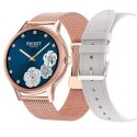 SMARTWATCH DAMSKI PACIFIC 18-2 - BRANSOLETA + PASEK: Rosegold / Biały (sy015b) SMARTWATCH DAMSKI PACIFIC 18-2 - BRANSOLETA + PASEK: Rosegold / Biały (sy015b)