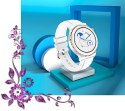 Smartwatch Damski Rubicon RNCE92-1 Srebrny-Ceramiczna Bransoleta + Biały Silikonowy Pasek Smartwatch Damski Rubicon RNCE92-1 Srebrny-Ceramiczna Bransoleta + Biały Silikonowy Pasek