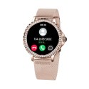 Smartwatch Damski Veltori VT320-1 Złota Bransoleta + Różowy Pasek Silikonowy Smartwatch Damski Veltori VT320-1 Złota Bransoleta + Różowy Pasek Silikonowy