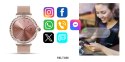 Smartwatch Damski Veltori VT320-1 Złota Bransoleta + Różowy Pasek Silikonowy Smartwatch Damski Veltori VT320-1 Złota Bransoleta + Różowy Pasek Silikonowy