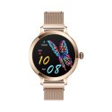Smartwatch Damski Veltori VT340-1 Złota Bransoleta + Różowy Pasek Silikonowy Smartwatch Damski Veltori VT340-1 Złota Bransoleta + Różowy Pasek Silikonowy