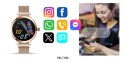 Smartwatch Damski Veltori VT340-1 Złota Bransoleta + Różowy Pasek Silikonowy Smartwatch Damski Veltori VT340-1 Złota Bransoleta + Różowy Pasek Silikonowy