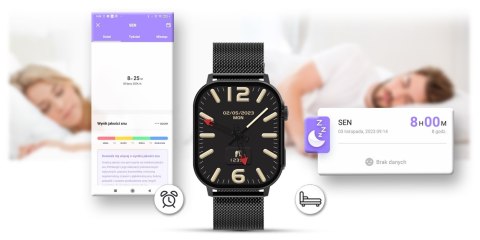 Smartwatch Gravity GT15-1 Czarny Pasek Silikonowy + Czarna Bransoleta Smartwatch Gravity GT15-1 Czarny Pasek Silikonowy + Czarna Bransoleta