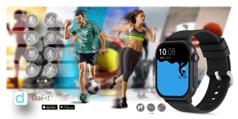 Smartwatch Gravity GT15-1 Czarny Pasek Silikonowy + Czarna Bransoleta Smartwatch Gravity GT15-1 Czarny Pasek Silikonowy + Czarna Bransoleta