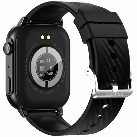 Smartwatch Gravity GT15-5 Czarny Pasek Silikonowy + Tytanowa Bransoleta Smartwatch Gravity GT15-5 Czarny Pasek Silikonowy + Tytanowa Bransoleta