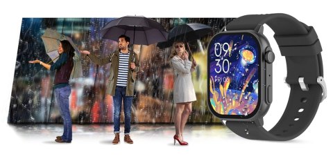 Smartwatch Gravity GT15-5 Czarny Pasek Silikonowy + Tytanowa Bransoleta Smartwatch Gravity GT15-5 Czarny Pasek Silikonowy + Tytanowa Bransoleta