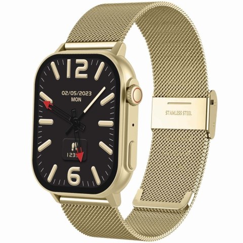 Smartwatch Gravity GT15-7 Różowy Pasek Silikonowy + Złota Bransoleta Smartwatch Gravity GT15-7 Różowy Pasek Silikonowy + Złota Bransoleta