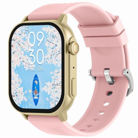 Smartwatch Gravity GT15-7 Różowy Pasek Silikonowy + Złota Bransoleta Smartwatch Gravity GT15-7 Różowy Pasek Silikonowy + Złota Bransoleta