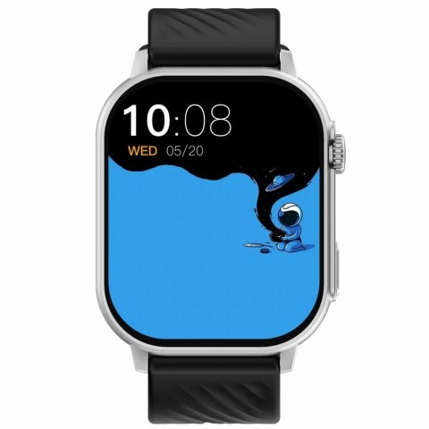 Smartwatch Gravity GT15-9 Czarny Pasek Silikonowy + Srebrna Bransoleta Smartwatch Gravity GT15-9 Czarny Pasek Silikonowy + Srebrna Bransoleta