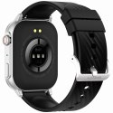 Smartwatch Gravity GT15-9 Czarny Pasek Silikonowy + Srebrna Bransoleta Smartwatch Gravity GT15-9 Czarny Pasek Silikonowy + Srebrna Bransoleta