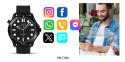 Smartwatch Veltori VT150-1 Czarny Pasek Silikonowy + Czarna Bransoleta Smartwatch Veltori VT150-1 Czarny Pasek Silikonowy + Czarna Bransoleta