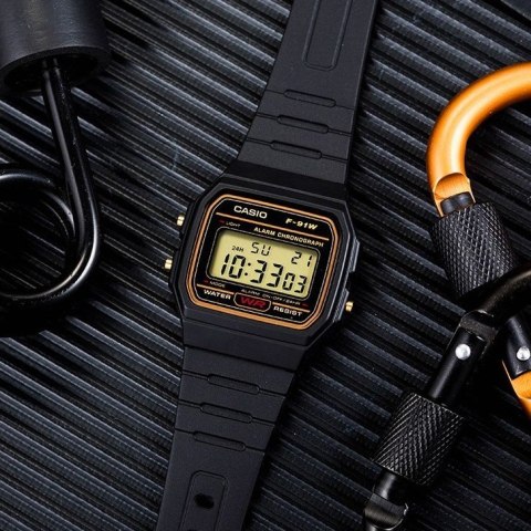 ZEGAREK MĘSKI CASIO F-91WG-9QDF + BOX ZEGAREK MĘSKI CASIO F-91WG-9QDF + BOX