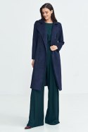 Dwurzędowy płaszcz z nubuku PL22 Navy - Nife - 40 Dwurzędowy płaszcz z nubuku PL22 Navy - Nife - 40