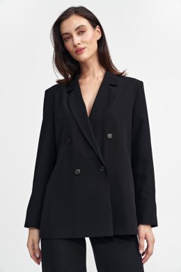 Marynarka oversize dwurzędowa Z69 Black - Nife - 40