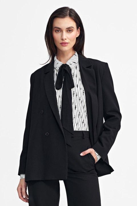 Marynarka oversize dwurzędowa Z69 Black - Nife - 40 Marynarka oversize dwurzędowa Z69 Black - Nife - 40