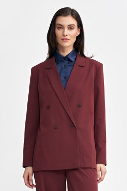 Marynarka oversize, dwurzędowa Z69 Bordo - Nife - 40