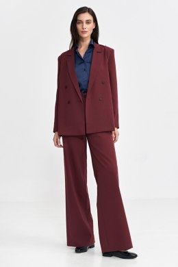 Marynarka oversize, dwurzędowa Z69 Bordo - Nife - 40