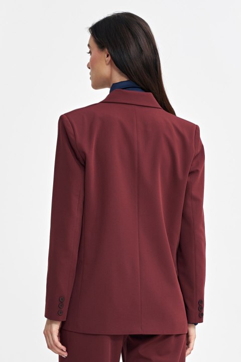 Marynarka oversize, dwurzędowa Z69 Bordo - Nife - 40 Marynarka oversize, dwurzędowa Z69 Bordo - Nife - 40