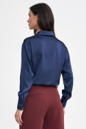 Satynowa koszula body K80 Navy - Nife - 42 Satynowa koszula body K80 Navy - Nife - 42