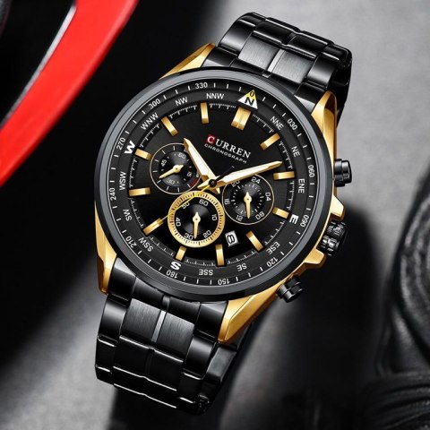 ZEGAREK MĘSKI CURREN 8399 (zc016c -CHRONOGRAF +BOX ZEGAREK MĘSKI CURREN 8399 (zc016c -CHRONOGRAF +BOX