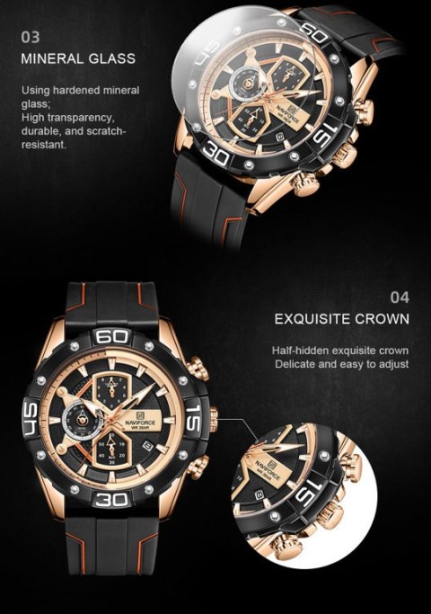 ZEGAREK MĘSKI NAVIFORCE NF8018T - CHRONOGRAF (zn123c) + BOX ZEGAREK MĘSKI NAVIFORCE NF8018T - CHRONOGRAF (zn123c) + BOX