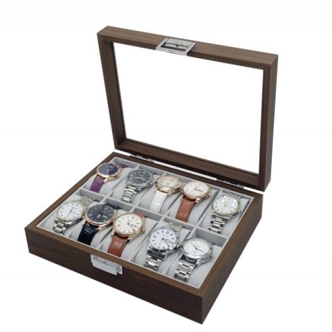 Abschließbare Box für 10 Uhren mit PDMDF05-Glas Abschließbare Box für 10 Uhren mit PDMDF05-Glas
