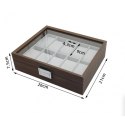 Abschließbare Box für 10 Uhren mit PDMDF05-Glas Abschließbare Box für 10 Uhren mit PDMDF05-Glas