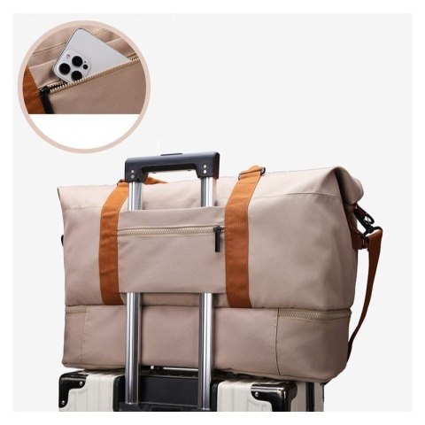 Set Reisetasche mit zwei Fächern und Kosmetikkoffer 51x25x39cm T263SZ Set Reisetasche mit zwei Fächern und Kosmetikkoffer 51x25x39cm T263SZ