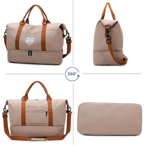 Set Reisetasche mit zwei Fächern und Kosmetikkoffer 51x25x39cm T263SZ Set Reisetasche mit zwei Fächern und Kosmetikkoffer 51x25x39cm T263SZ