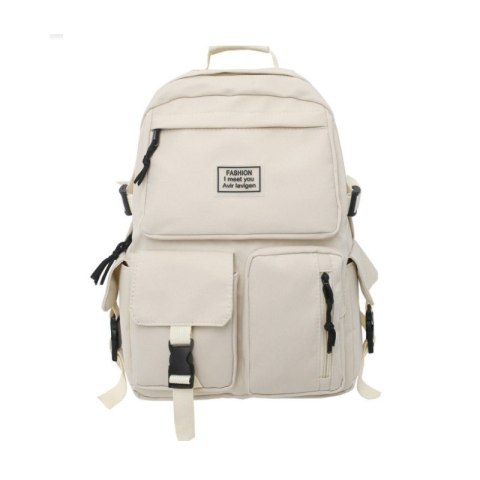 Universeller Schulsportrucksack mit Taschen, cremefarben PL164K Universeller Schulsportrucksack mit Taschen, cremefarben PL164K