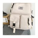 Universeller Schulsportrucksack mit Taschen, cremefarben PL164K Universeller Schulsportrucksack mit Taschen, cremefarben PL164K