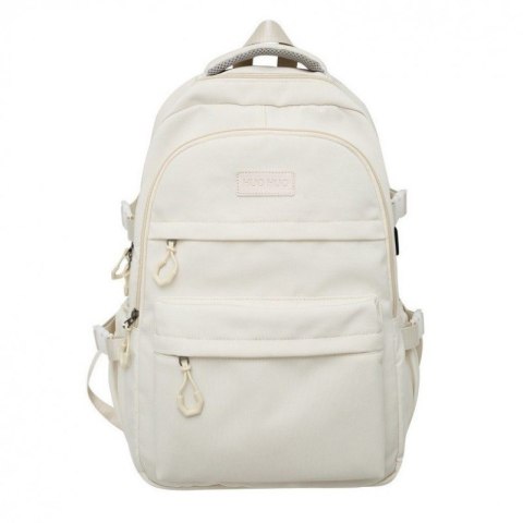 Universeller Schulsportrucksack mit Taschen, cremefarben PL165K Universeller Schulsportrucksack mit Taschen, cremefarben PL165K