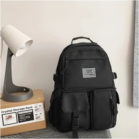 Universeller Schulsportrucksack mit Taschen, schwarz PL164CZ Universeller Schulsportrucksack mit Taschen, schwarz PL164CZ