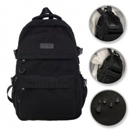 Universeller Schulsportrucksack mit Taschen, schwarz PL165CZ