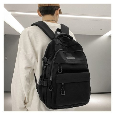Universeller Schulsportrucksack mit Taschen, schwarz PL165CZ Universeller Schulsportrucksack mit Taschen, schwarz PL165CZ