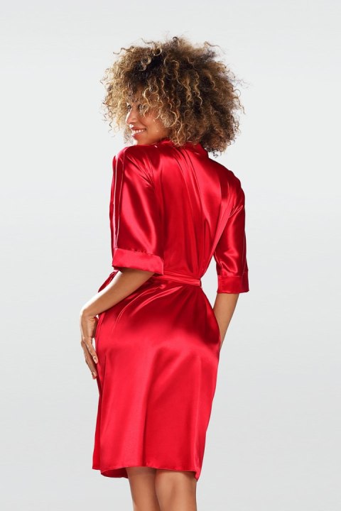 Szlafrok Peniuar Model Nable 100 Red - DKaren - L Szlafrok Peniuar Model Nable 100 Red - DKaren - L