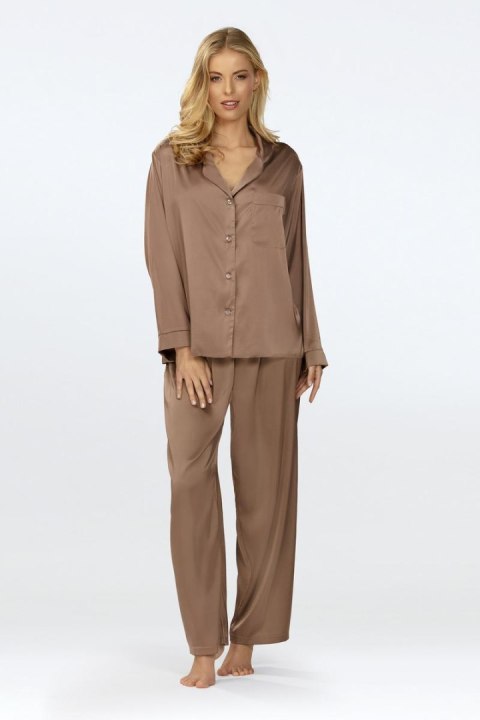 Piżama Damska Model Amina Light Brown - DKaren - XL Piżama Damska Model Amina Light Brown - DKaren - XL