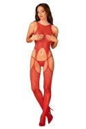 Bodystocking Model N122 Red - Obsessive - S/M/L Bodystocking Model N122 Red - Obsessive - S/M/L