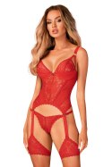 Komplet Gorset Model Belovya Red - Obsessive - M/L Komplet Gorset Model Belovya Red - Obsessive - M/L