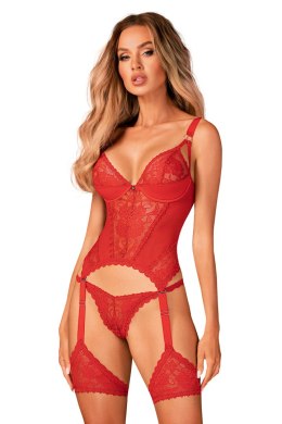 Komplet Gorset Model Belovya Red - Obsessive - M/L
