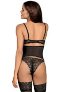 Komplet Gorset Model Contica Black - Obsessive - S/M