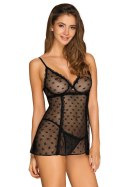 Komplet Model Astralya Chemise Black - Obsessive - L/XL Komplet Model Astralya Chemise Black - Obsessive - L/XL