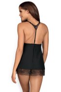 Komplet Model Chiccanta Babydoll Black - Obsessive - L/XL Komplet Model Chiccanta Babydoll Black - Obsessive - L/XL