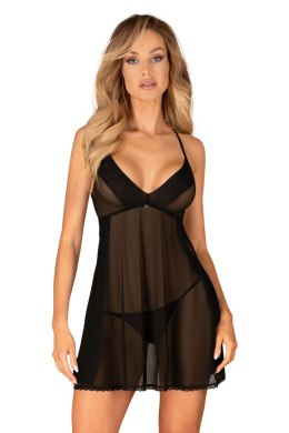 Komplet Model Latinesa babydoll Black - Obsessive - XL/XXL
