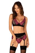 Komplet Model Rosenty 3cz Set Black/Pink - Obsessive - XS/S Komplet Model Rosenty 3cz Set Black/Pink - Obsessive - XS/S
